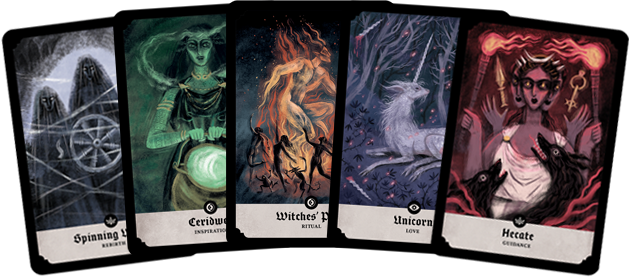 A few cards layed out